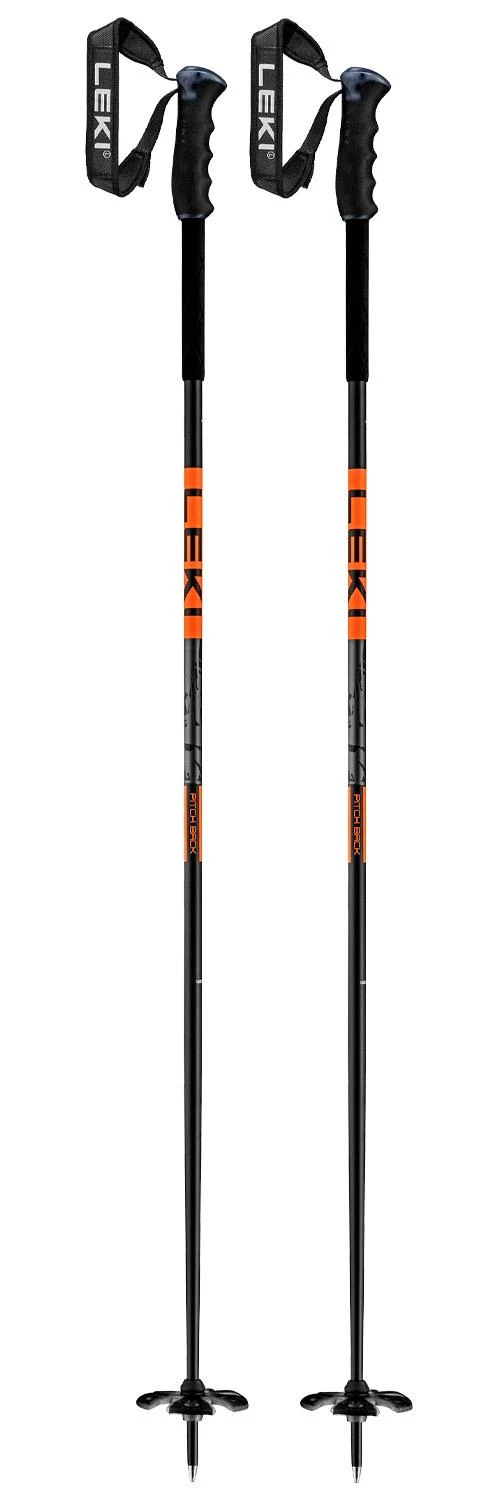 Bastones Leki Pitch Back Black Neon Orange 3 Bastones Leki Pitch Back Black Neon Orange