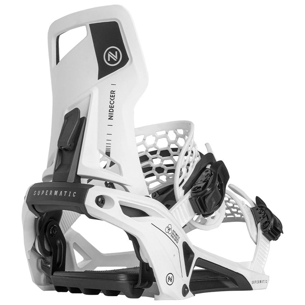 Fijaciones Snowboard Nidecker Supermatic White 3 Fijaciones Snowboard Nidecker Supermatic White