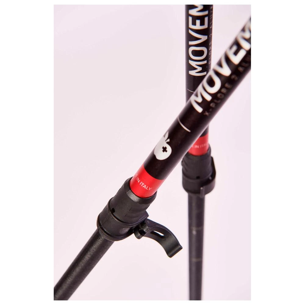Bastones Movement X-Plore 2 Alu W Black Carmin 5 Bastones Movement X-Plore 2 Alu W Black Carmin - Imagen 3